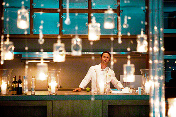 editorial portrait of chef in kitchen