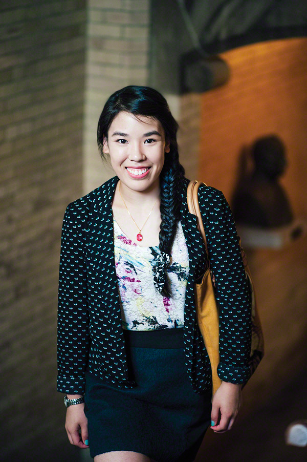 environmental portrait of happy university student, university of toronto university college, uc