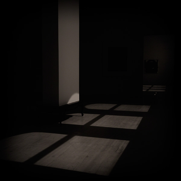 strong shadows projected on floor