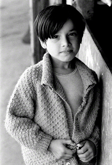portrait of shy nepalese girl